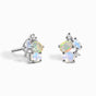 Fine Opal Moonstone Lab Diamond Earrings - Orion