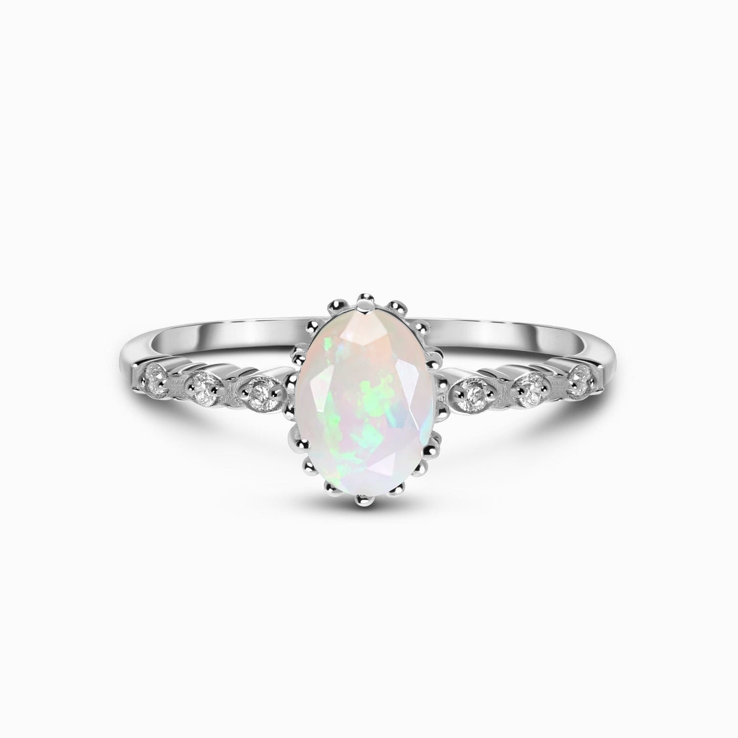 Opal Ring - Above Clouds, silver