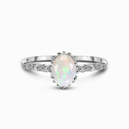 Opal Ring - Above Clouds, silver