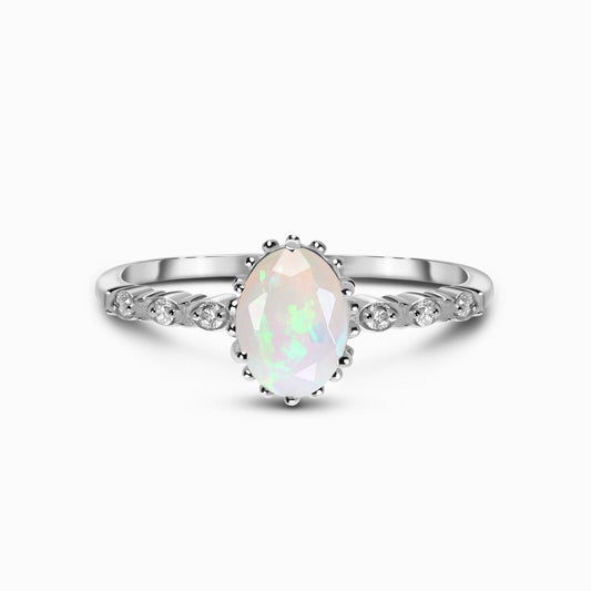 Opal Ring - Above Clouds, silver