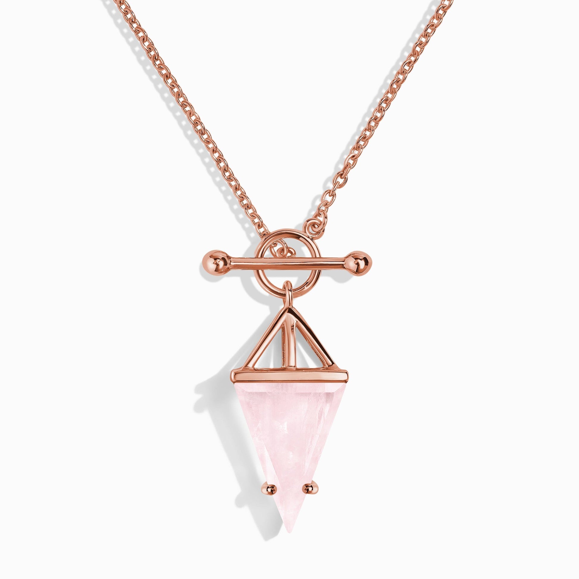 Rose Quartz Necklace - Heroine, rose gold