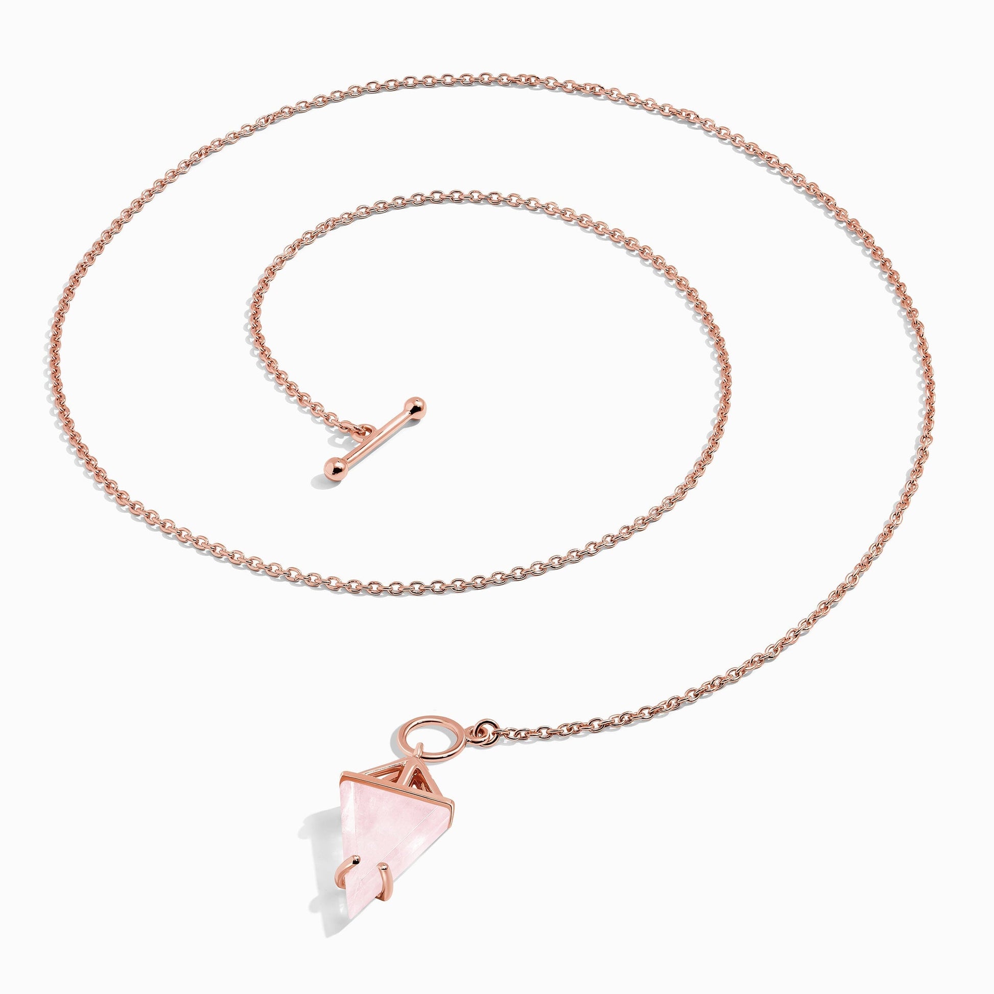 Rose Quartz Necklace - Heroine, rose gold detail 2
