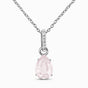Fine Rose Quartz Lab Diamond Necklace - Sway