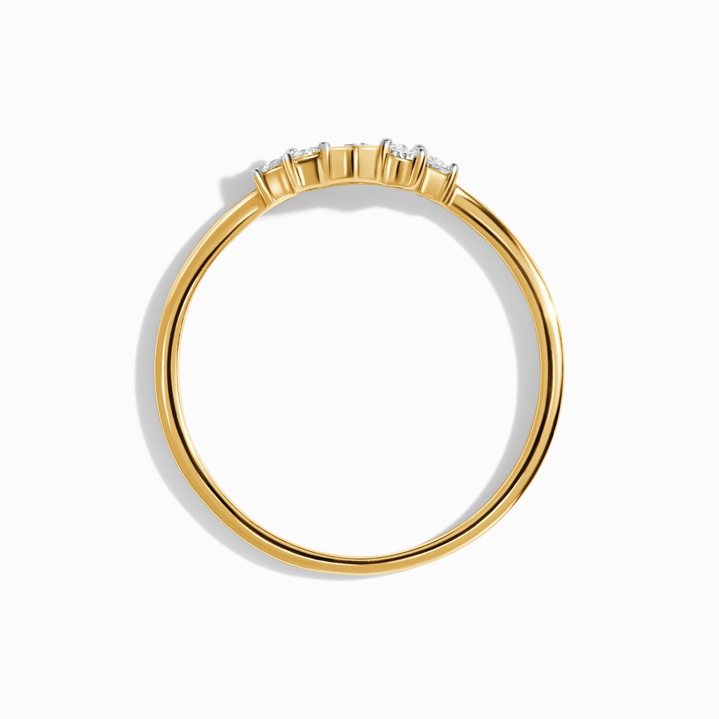 Mirth Ring and Vow Band yellow gold detail