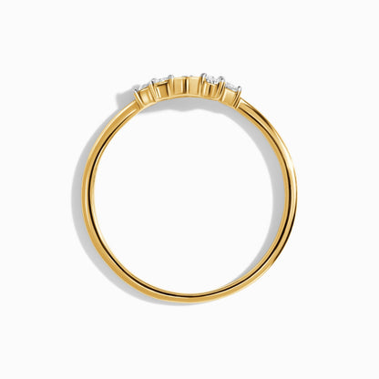 Mirth Ring and Vow Band yellow gold detail