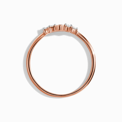 Mirth Ring and Vow Band rose gold detail