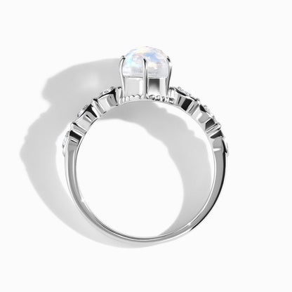 Mirth Ring and Vow Band white gold side