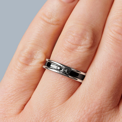 Black Onyx Unisex Ring - Individualist - lifestyle