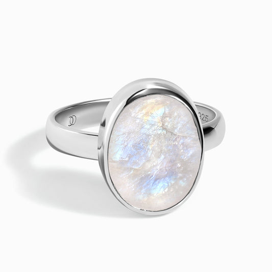 Moonstone Ring - Enfolded - sterling silver