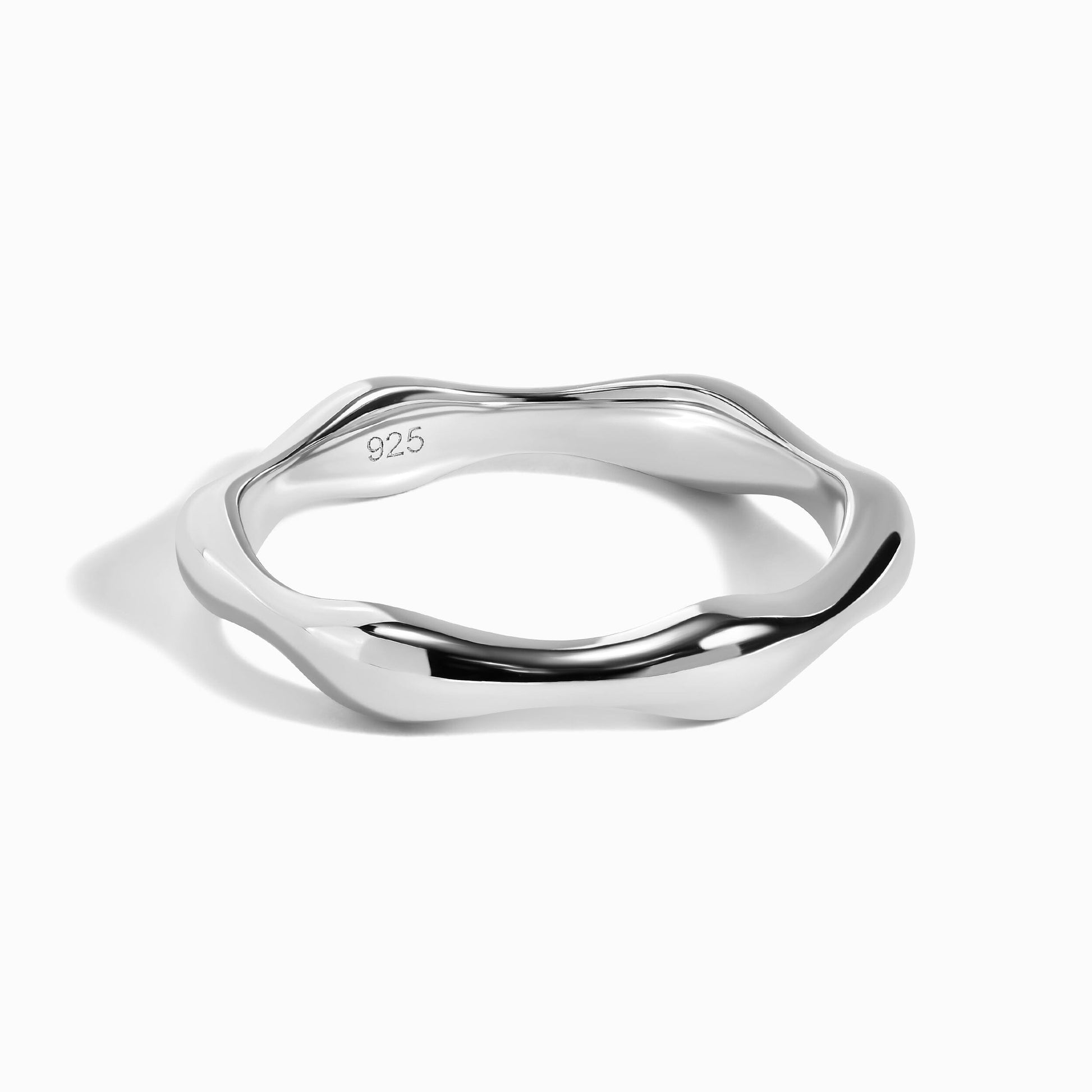Citrine Pearl Treasure Magma Ring - silver magma band
