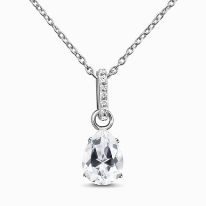 Divine Purpose Necklace silver, White Topaz