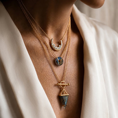Trio of Light and Shadow Set gold worn