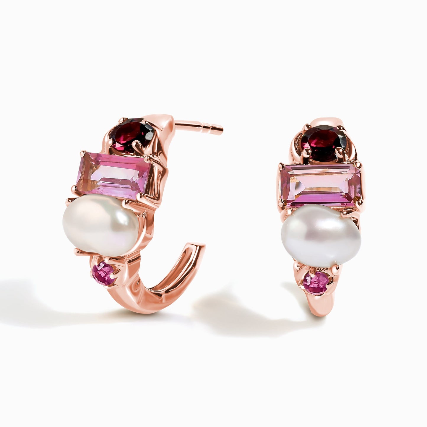 Queen Treasure hoops rose gold