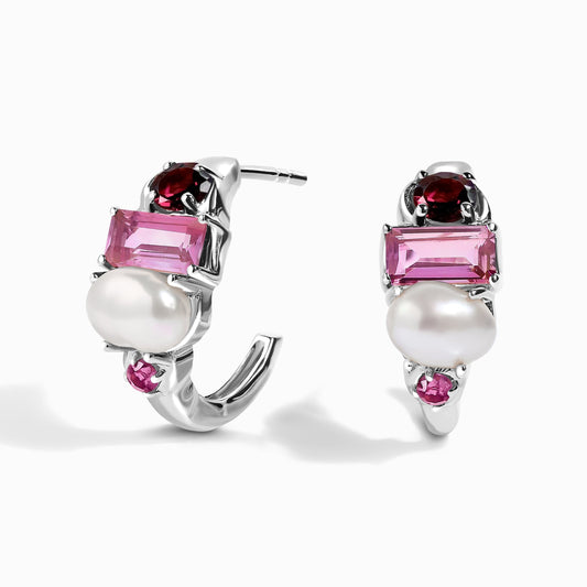 Queen Treasure hoops silver