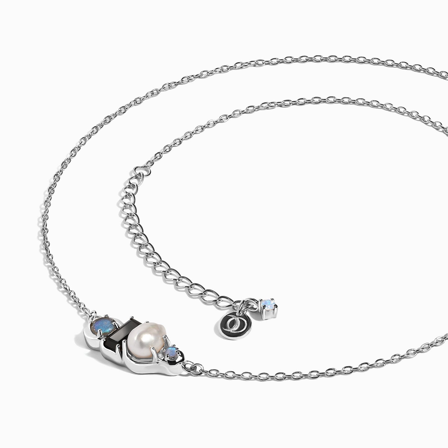 Black Obsidian Pearl Necklace - Treasure