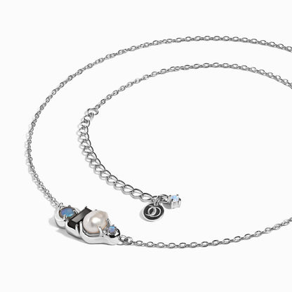 Black Obsidian Pearl Necklace - Treasure