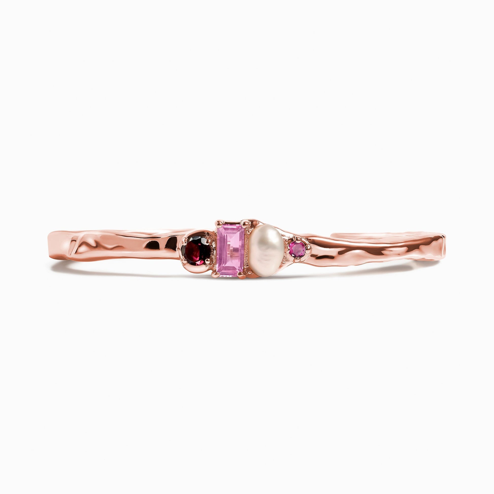 Rhodolite Garnet Pearl Cuff - Treasure - rose gold lifestyle