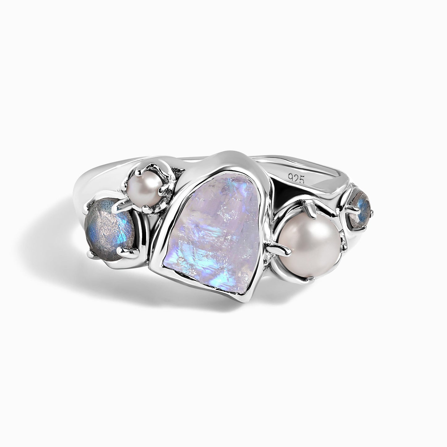 Moonstone Pearl Ring - Heirloom - PRL.LABR.BOB-WR-PEARL-17_MS_SIL