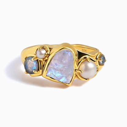 Moonstone Pearl Ring - Heirloom - PRL.LABR.BOB-WR-PEARL-17_MS_YG