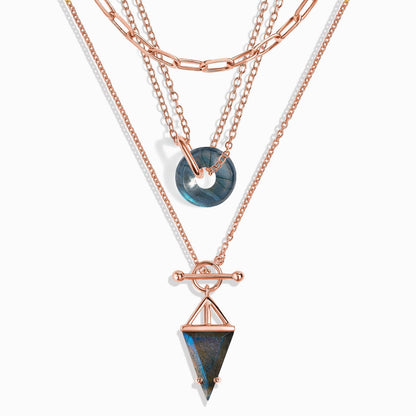 Labradorite Heroine T-Lock & Ora Necklaces & Widelink Chain - Pop_Up_Bundle_3_Necklaces_Donut_RG