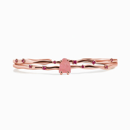Rose Quartz Cuff - Flow - rose gold profile
