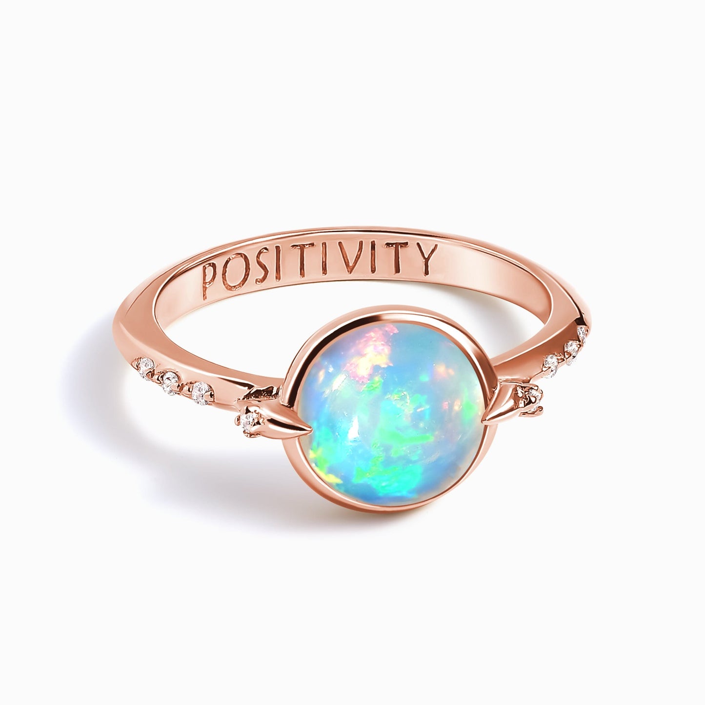 Opal Energy Ring - Positivity Engraved
