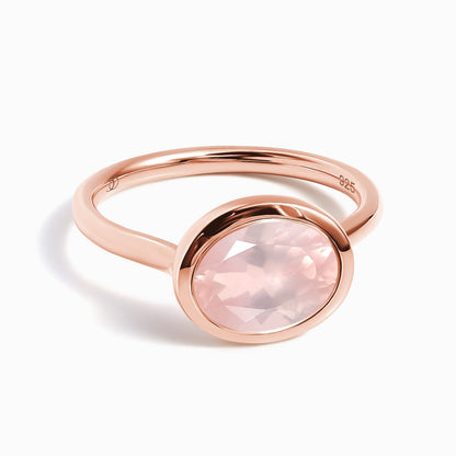 Rose Quartz Ring - Skin-Touch, rose gold studio