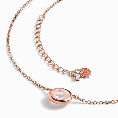 Rose Quartz Necklace - Skin-Touch, rose gold lifestyle