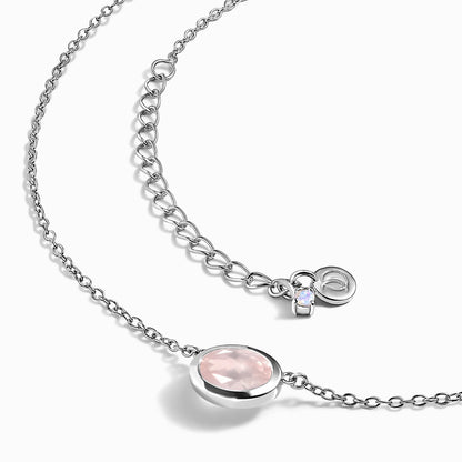 Rose Quartz Necklace - Skin-Touch, silver lifestyle