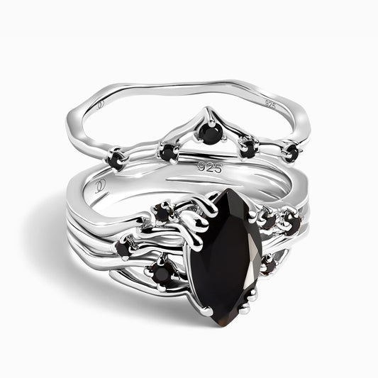 Radiance and Crown Rings - silver