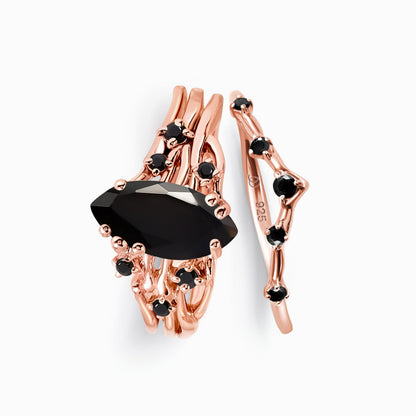 Radiance and Crown Rings - rose gold detail