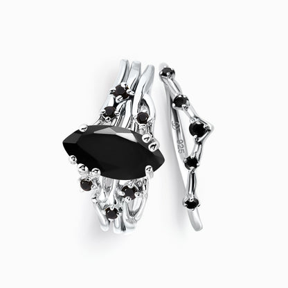 Radiance and Crown Rings - silver detail