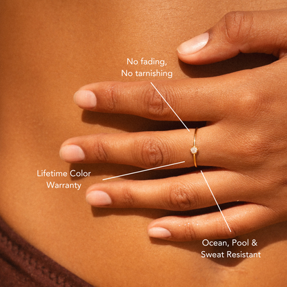 Elvia Ring - no fading no tarnishing lifetime colour