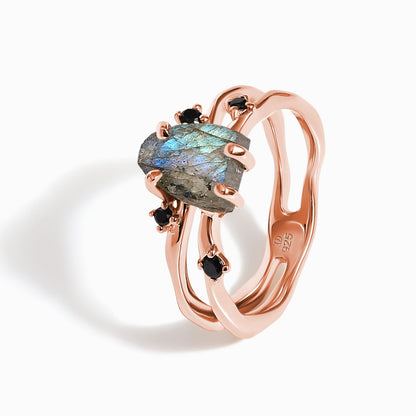 Labradorite Flow & Stardust Rings