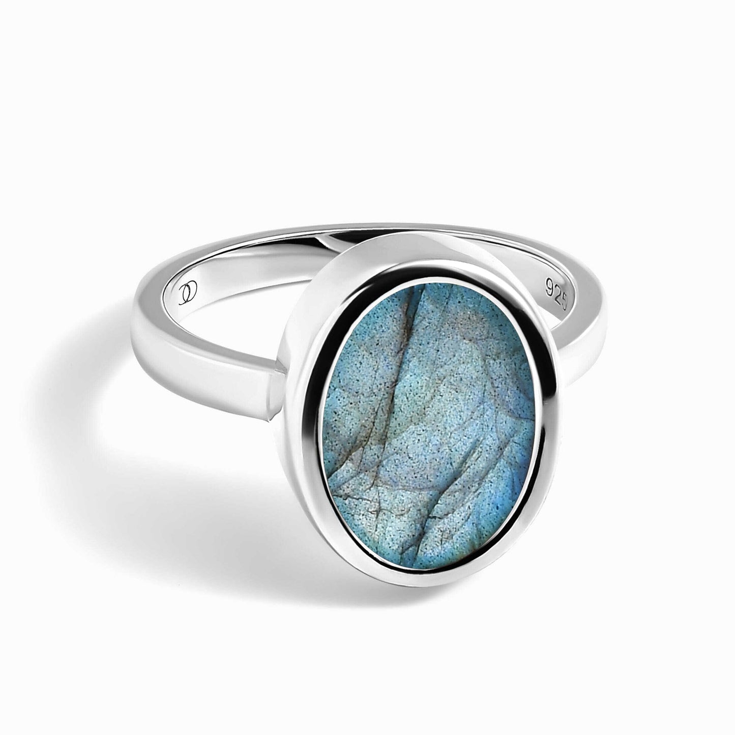 Labradorite Ring - Enfolded - silver