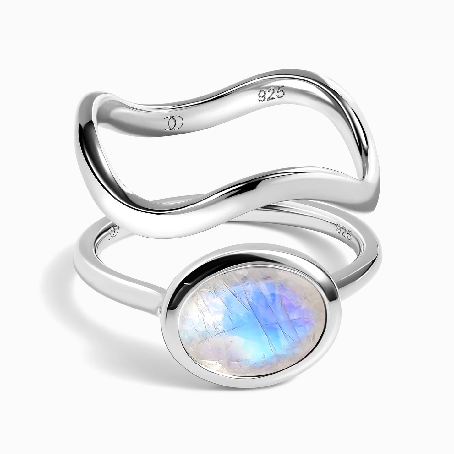 Moonstone Skin-Touch & Waves Rings - SIL