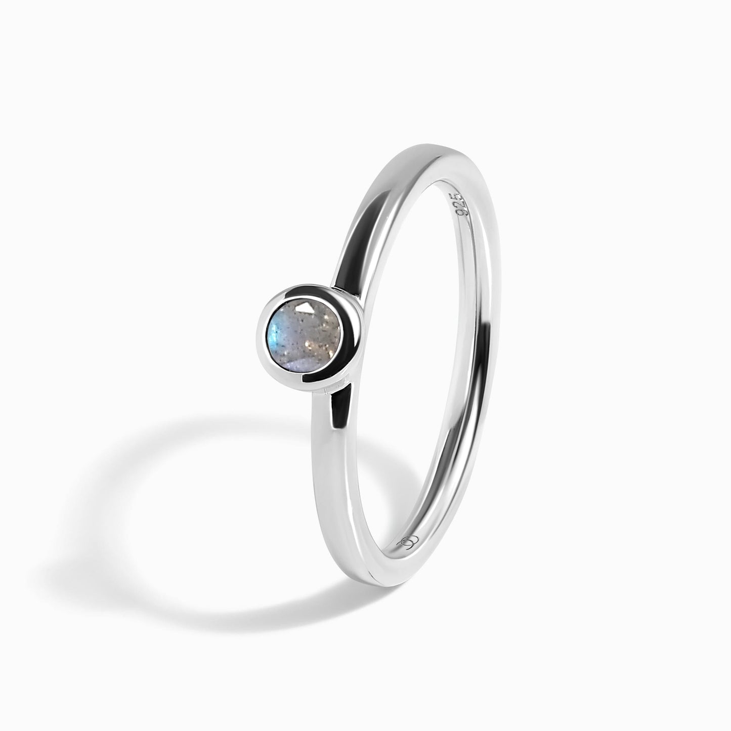 Labradorite Ring - Luna - silver detail