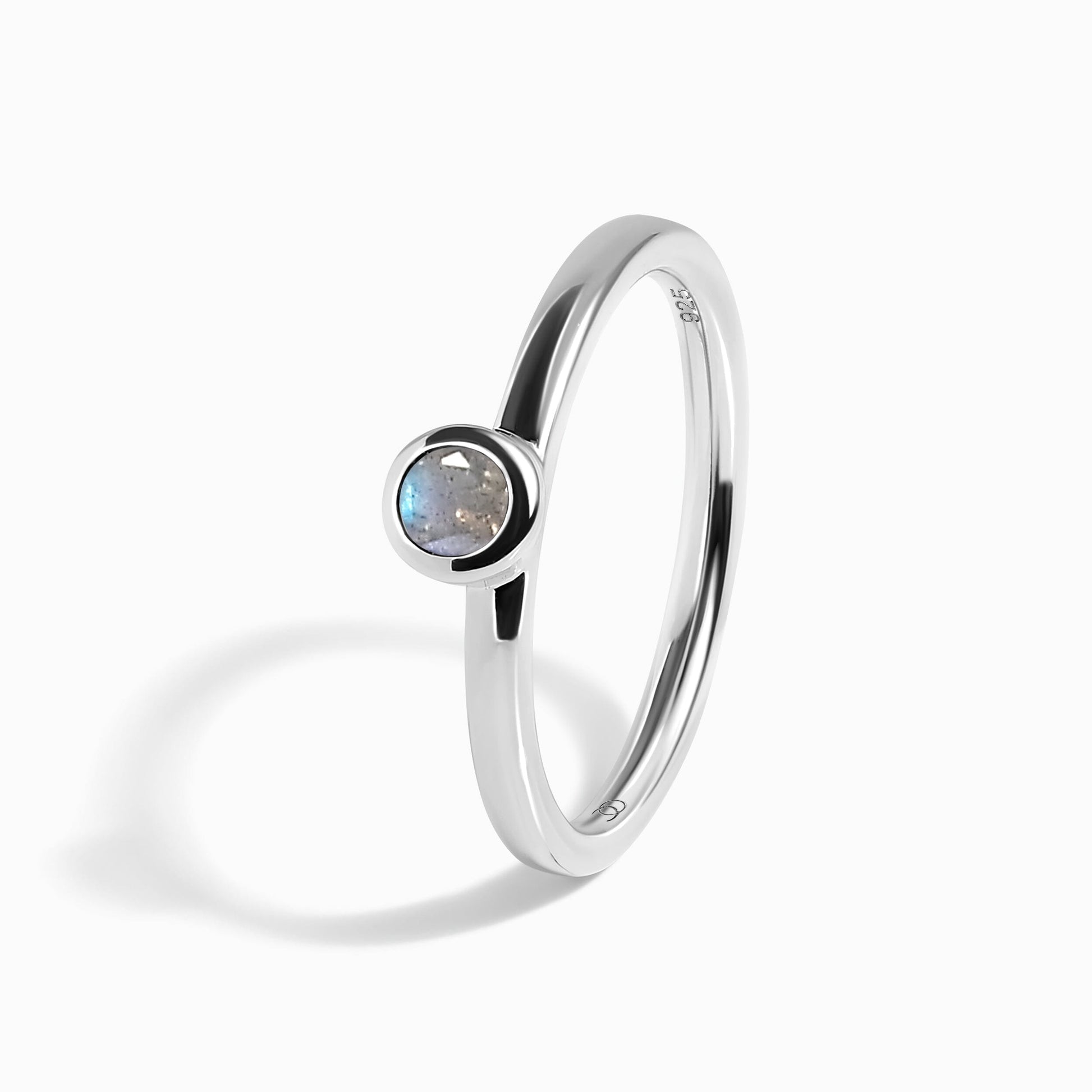 Labradorite Ring - Luna - silver detail