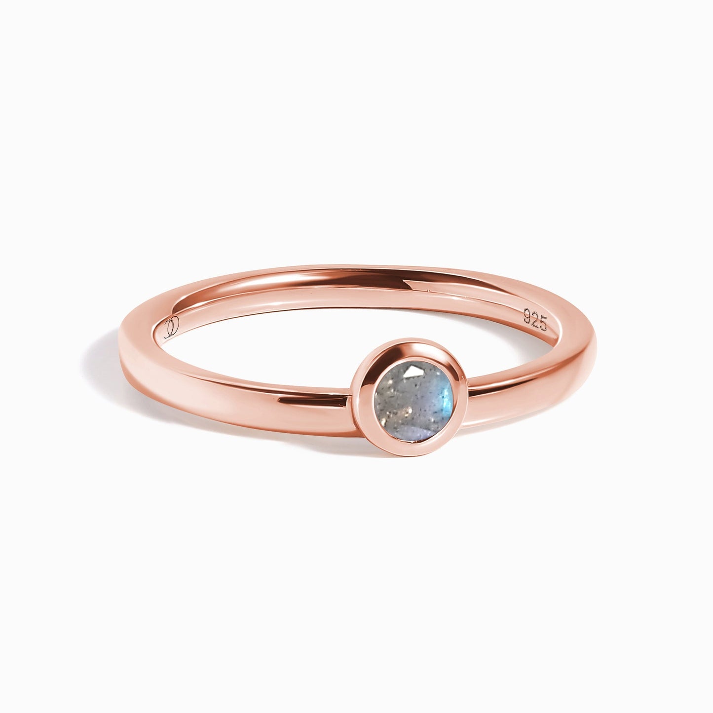 Labradorite Ring - Luna - rose gold