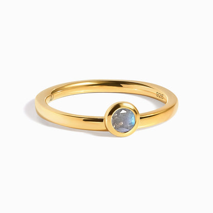 Labradorite Ring - Luna - gold