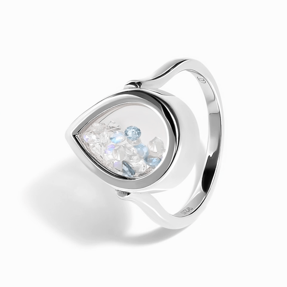 Moonstone Aquamarine Ring - Gem Glide - gems in motion