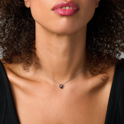 Toi Et Moi Necklace - worn silver