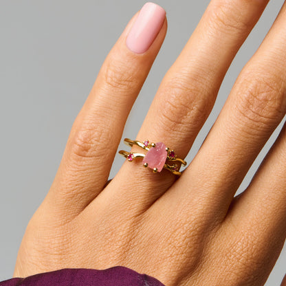 Rose Quartz Ruby Ring - Flow, lifestyle