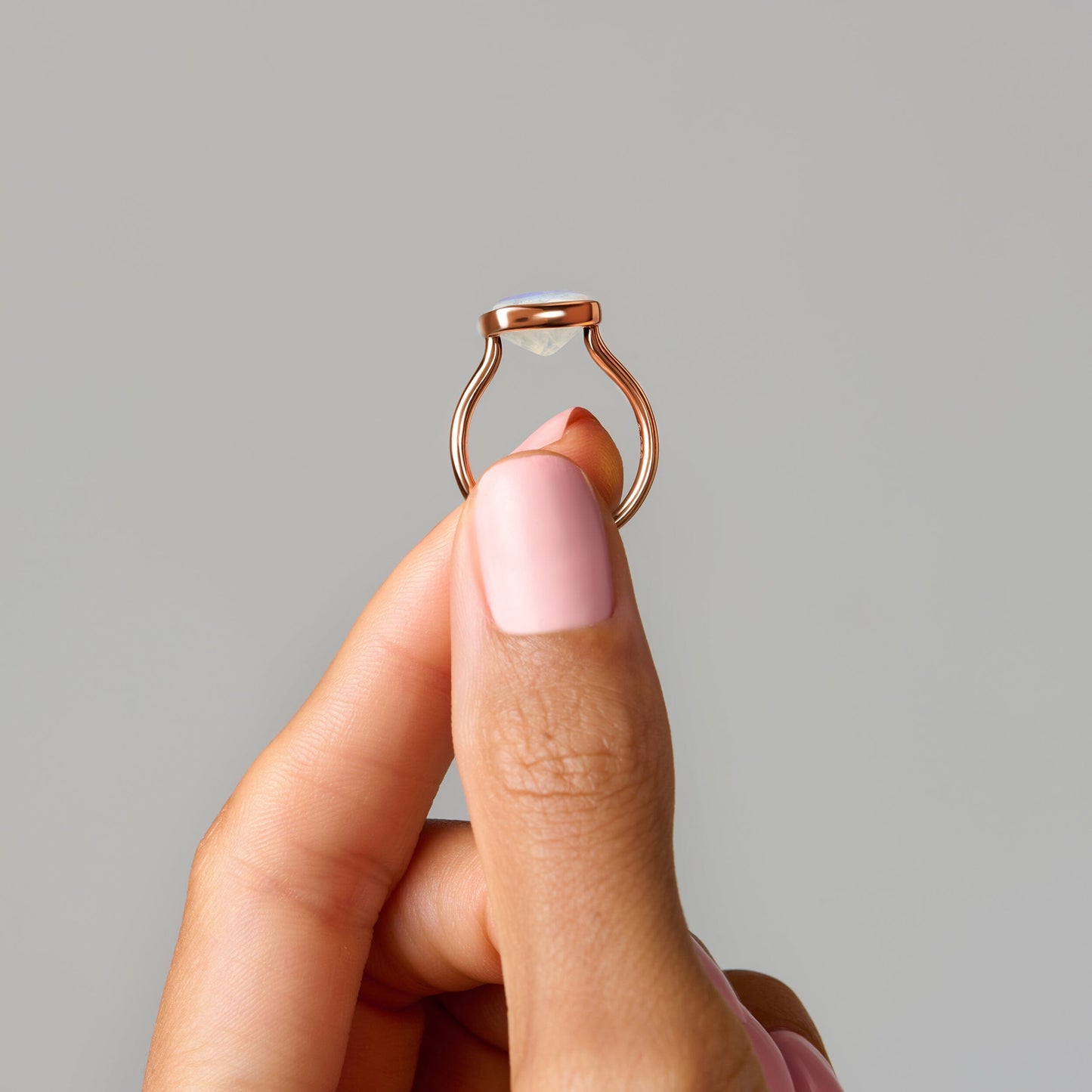 Moonstone Ring - Skin-Touch - stack RG