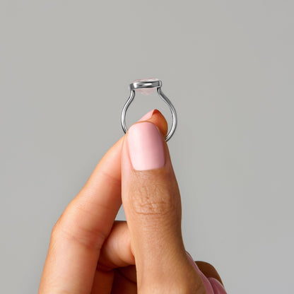 Rose Quartz Ring - Skin-Touch, silver lifestyle