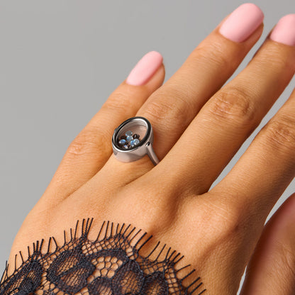 Halo of Calm Ring - silver detail