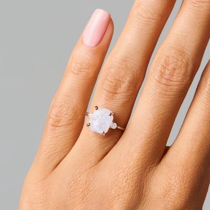 Raw Allure ring rose gold on hand styled