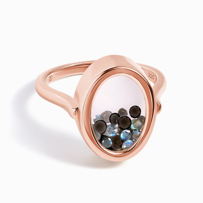 Halo of Calm Ring - rose gold angle