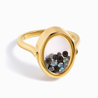 Halo of Calm Ring - yellow gold detail