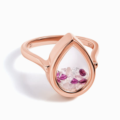 Rose Quartz Rhodolite Ring - Gem Glide - rose gold
